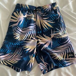 Quiksilver Youth Blue and Pink Swim Shorts